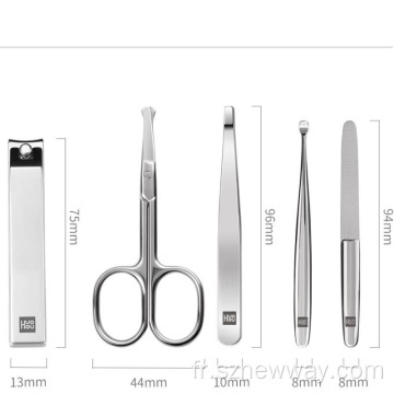 Huohou Nail Clippers Set acier inoxydable manucure les ongles des pieds